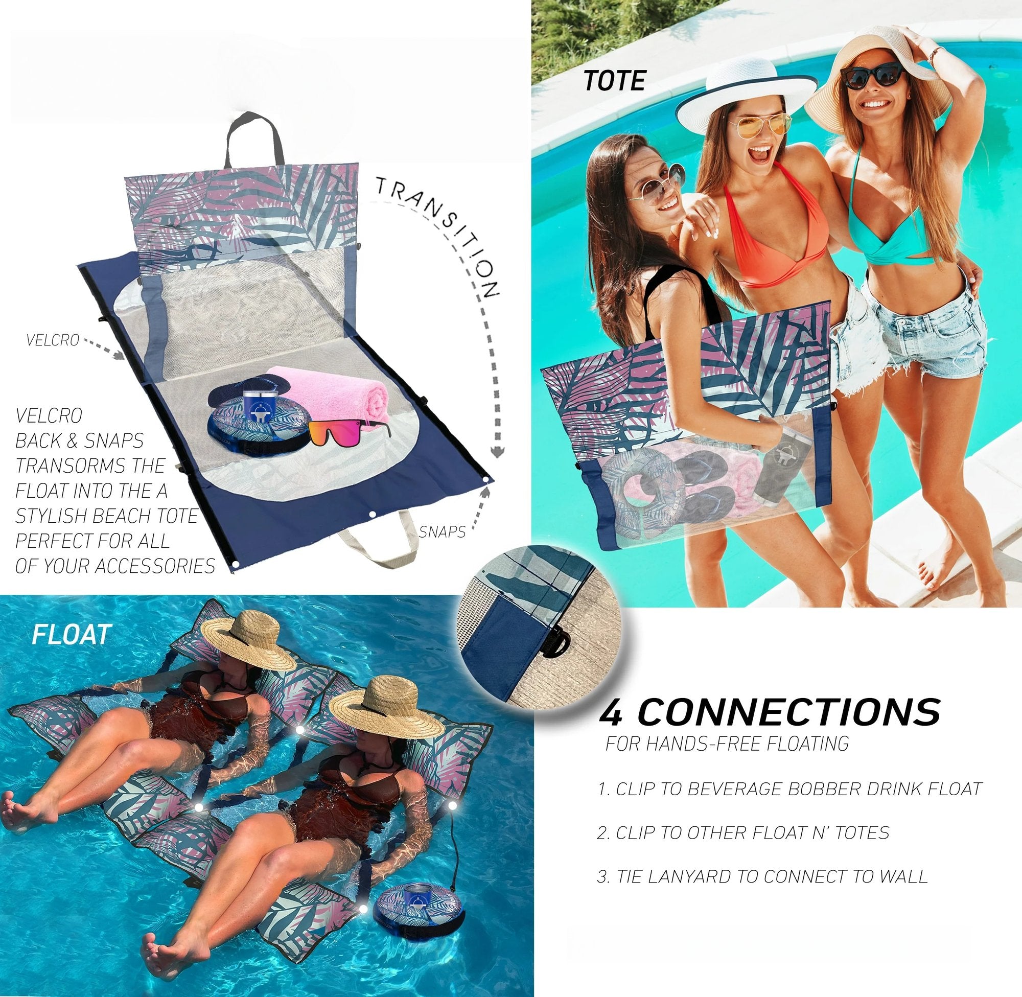 2-In-1 Floating Hammock And Beach Tote