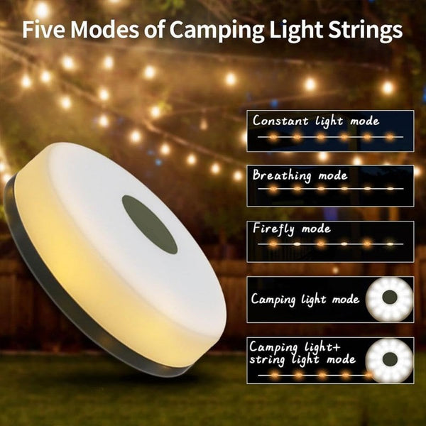 Compact LED Camping Light with USB Rechargeable and Magnetic Base