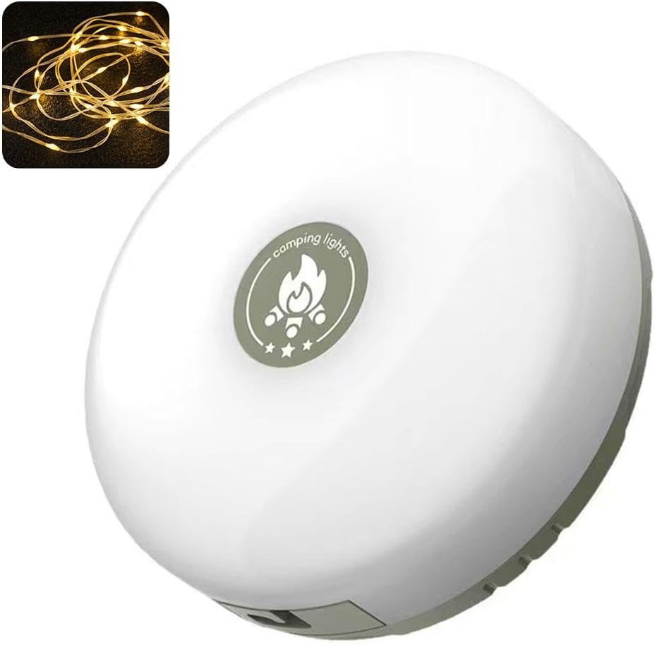 Compact LED Camping Light with USB Rechargeable and Magnetic Base