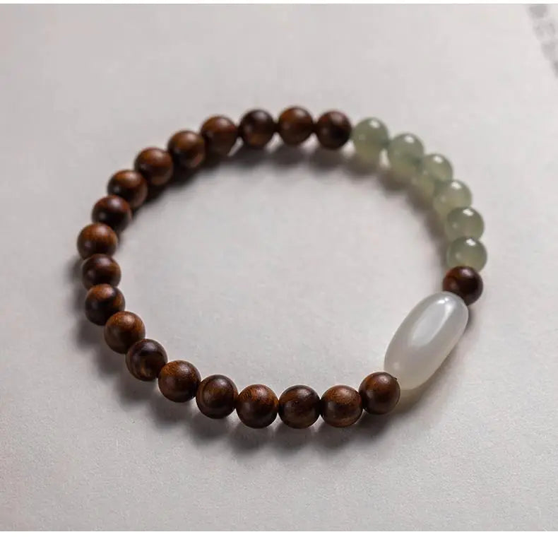 Bracelet en jade Hetian Nanmu pour tous