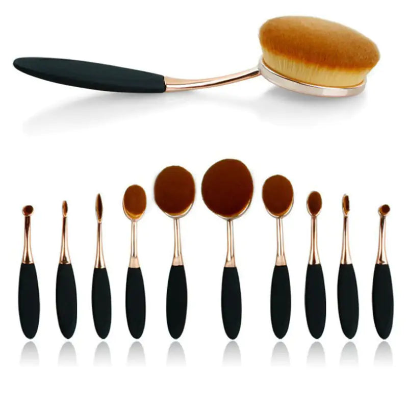 Ensemble de 10 pinceaux de beauté ovales Beauty Experts