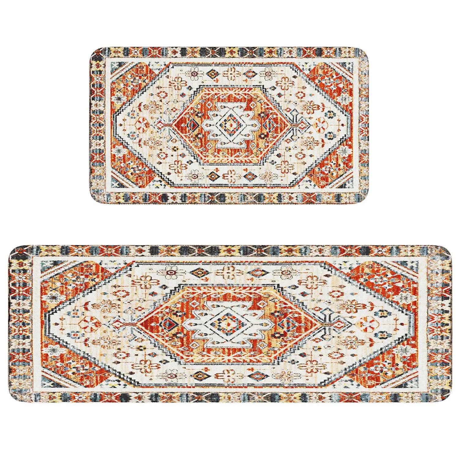 Boho Kitchen Rug Rectangle Yellow Kitchen Rugs Kitchen Rugs Non Slip Washable 2 Sets Washable Kitchen Rugs Farmhouse Style Easter Kitchen Rugs Throw Rugs for Kitchen Yellow Cozy Kitchen Rugs