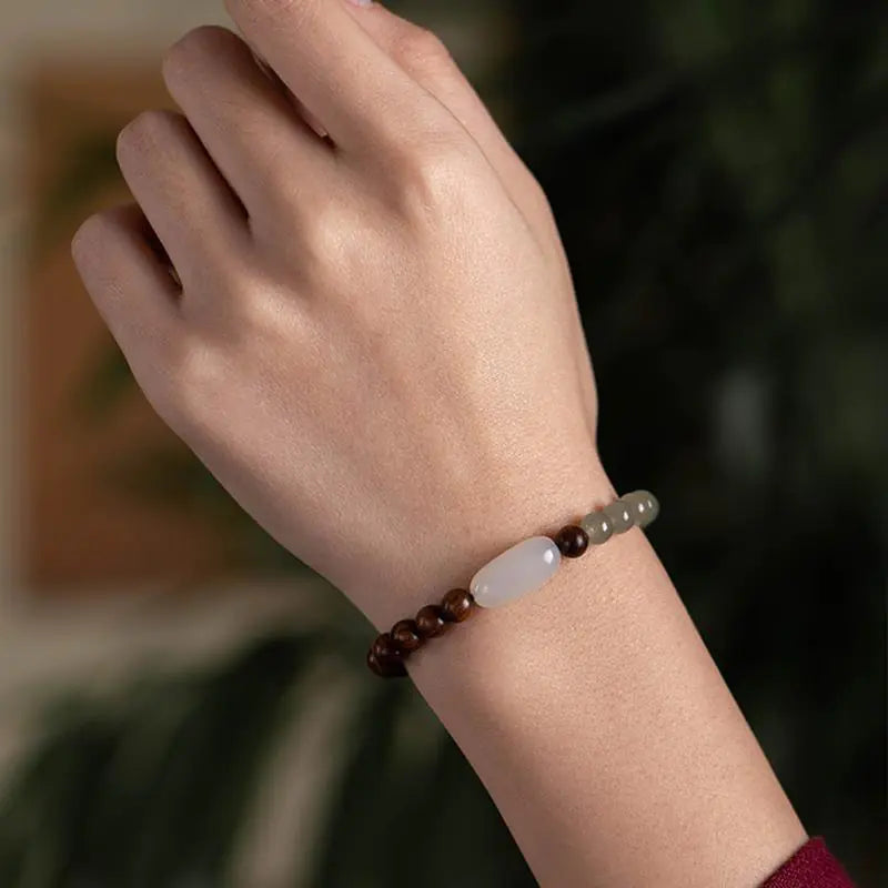 Bracelet en jade Hetian Nanmu pour tous