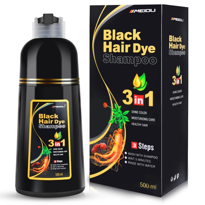 3-in-1 Instant Black Hair-Dye Shampoo