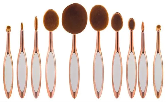 Ensemble de 10 pinceaux de beauté ovales Beauty Experts