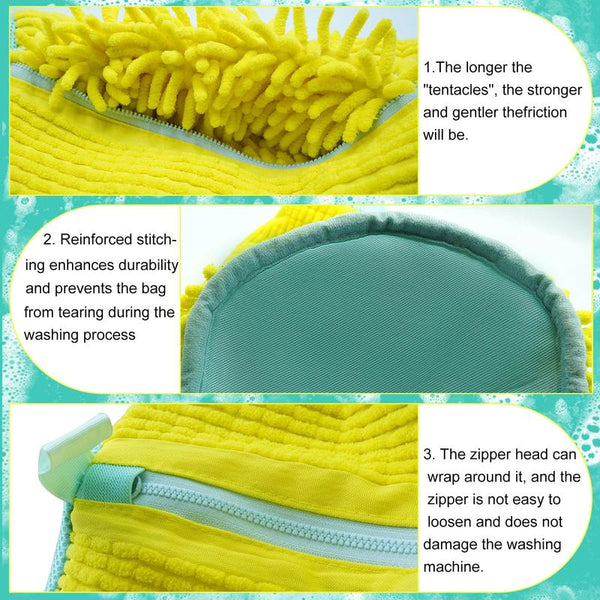 Chenille Microfiber Shoe Washing Bag – Gentle & Effective Machine Wash Protection