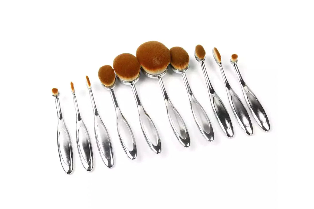 Ensemble de 10 pinceaux de beauté ovales Beauty Experts