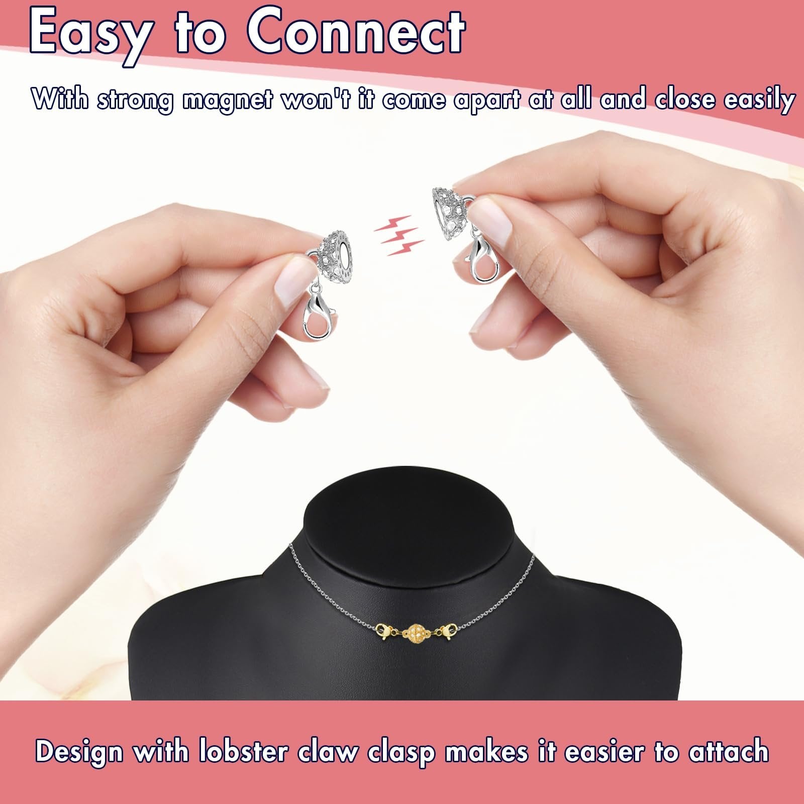 🏆Flash Sale⚡ 50K+ SOLD! Almost Gone-💥Magnetic Necklace Clasps and Closures