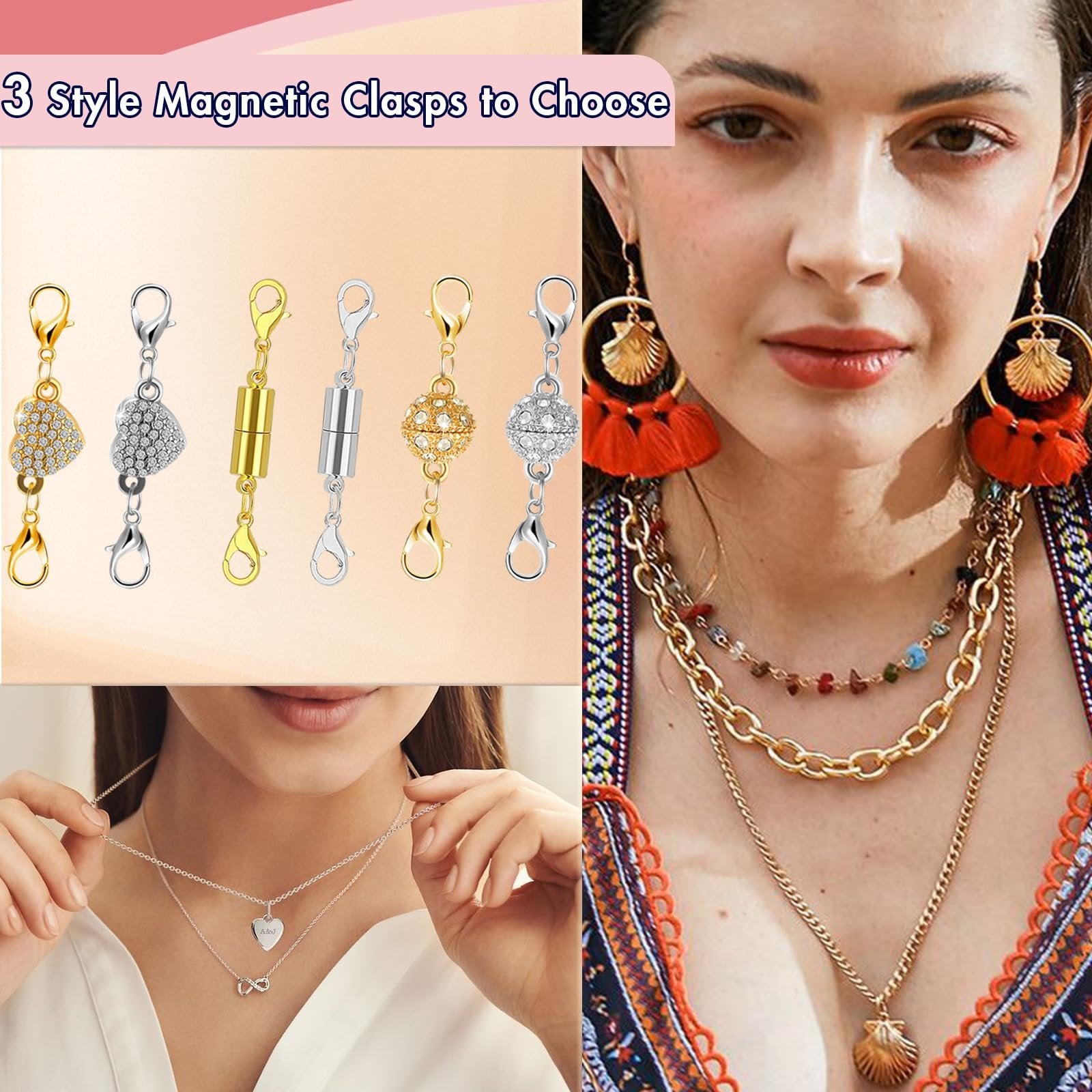 🏆Flash Sale⚡ 50K+ SOLD! Almost Gone-💥Magnetic Necklace Clasps and Closures