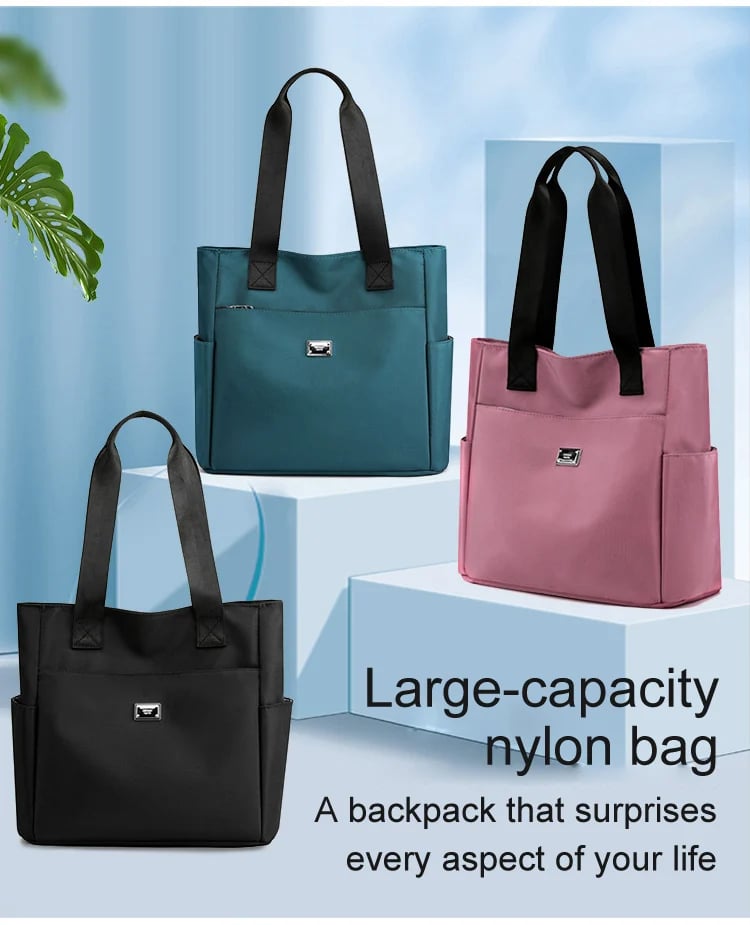 🔥Large Capacity Water Repellent Multi Pocket Nylon Shoulder Bag👜