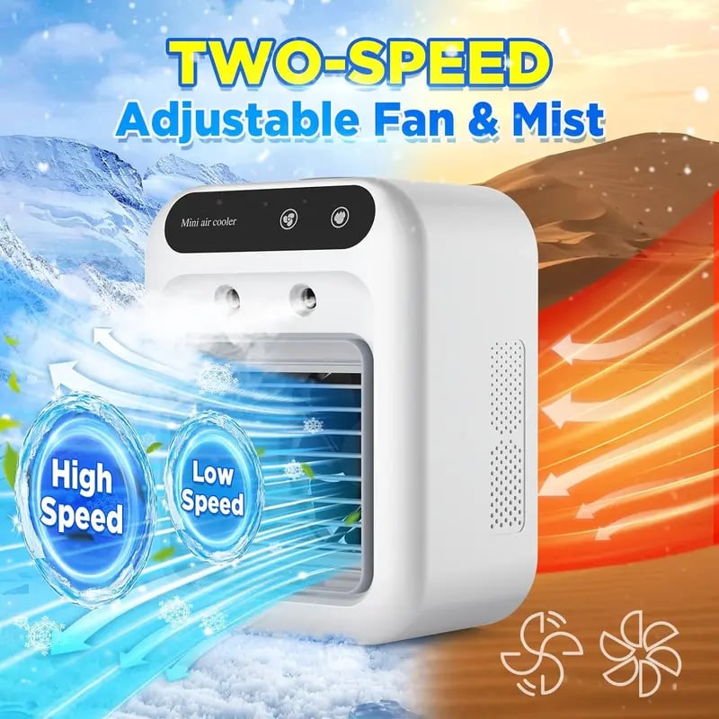 ✨Last Day 49% OFF - Portable Air Conditioners, 3-In-1 Cooling Fan with 2-Speed Mist Fan