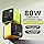 3 in 1 GaN Charger,Scalable 80W MAX fast charger module with Type-C cable and 1 USB ports