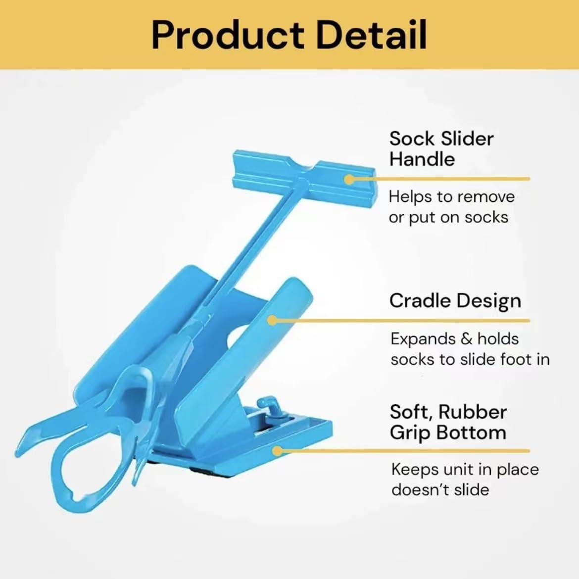 Sock Aid Tool for Easy Sock Application and Removal