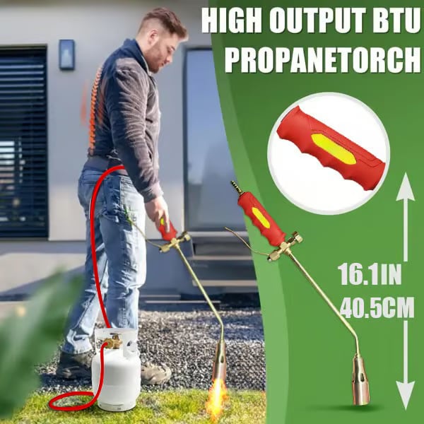 🔥🔥 NEW Propane Torch Weed Burner Kit - Erase Weeds & Melt Ice in Seconds!