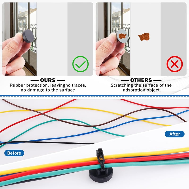 Magnetic Cable Zip Tie Mount Kit – Smart, Flexible Cable Management for Every Space