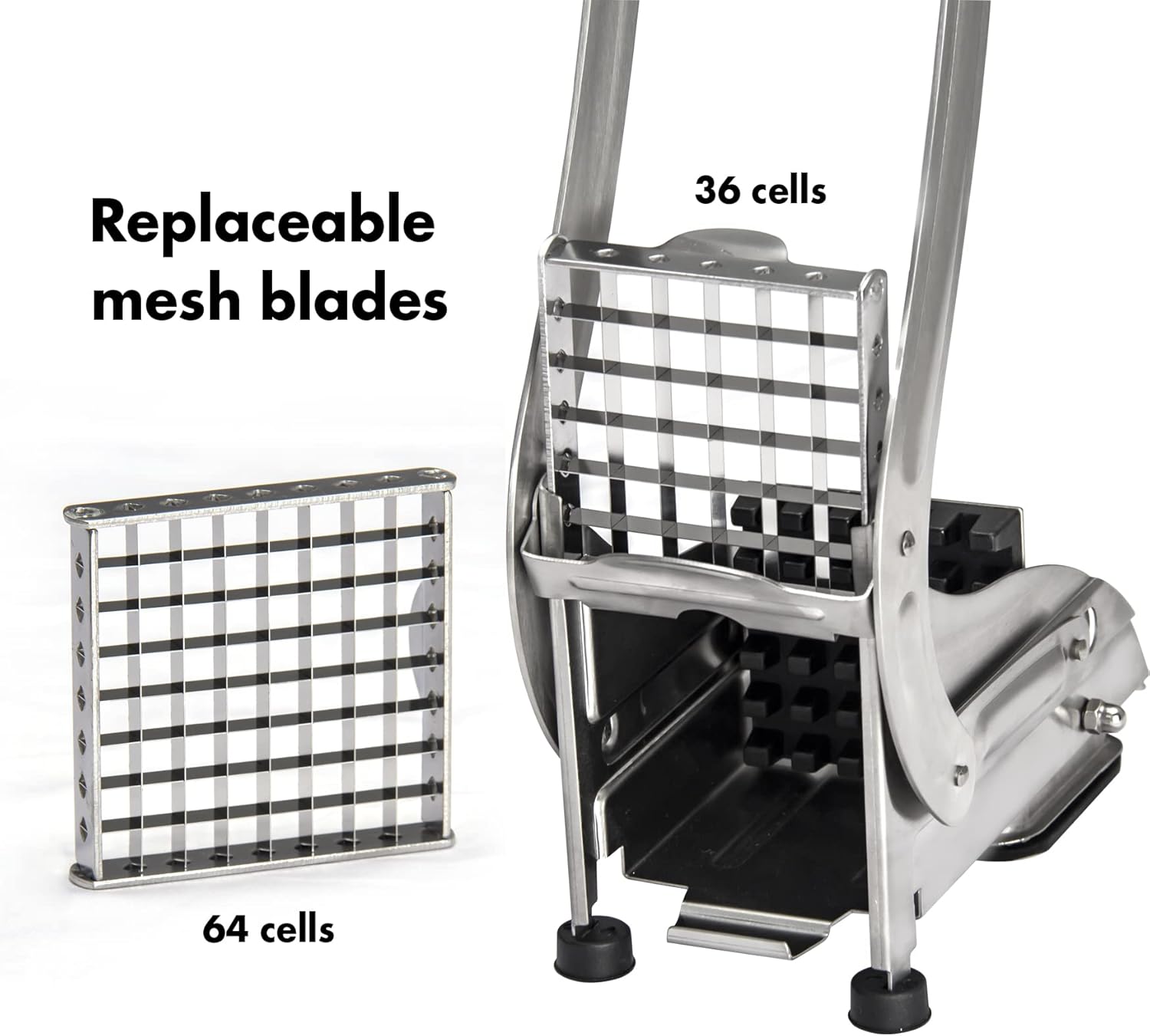 Stainless Steel French Fry Cutter – Dual Blade Heavy-Duty Slicer for Potatoes & Veggies