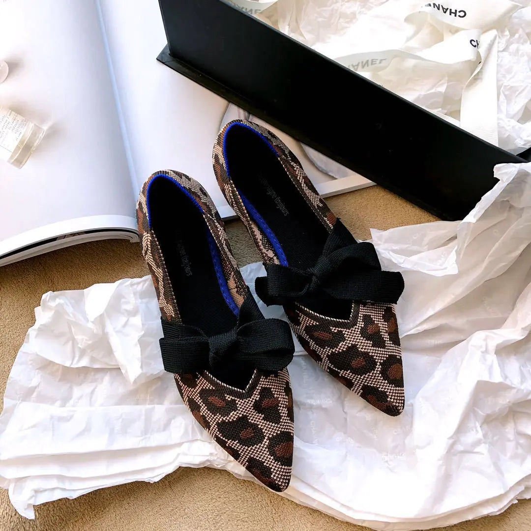 Chaussures bateau plates et décontractées avec nœud style Mary Jane