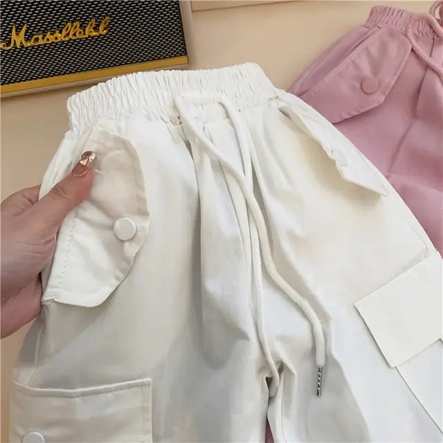 Pantalon cargo en coton pour nourrissons et tout-petits (toutes saisons)