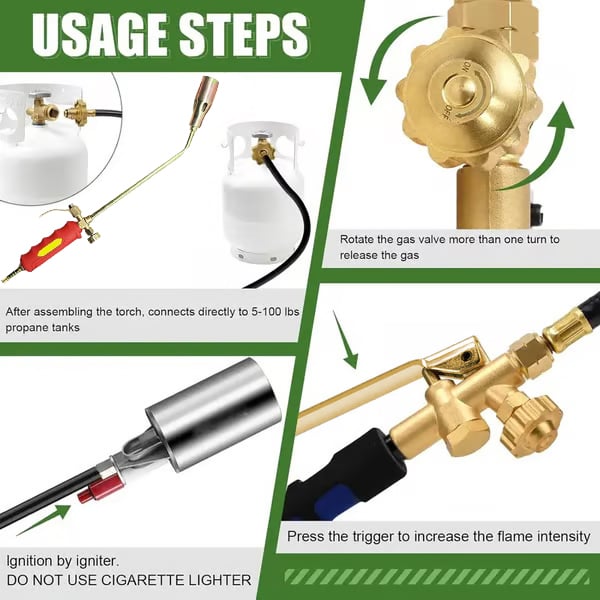 🔥🔥 NEW Propane Torch Weed Burner Kit - Erase Weeds & Melt Ice in Seconds!