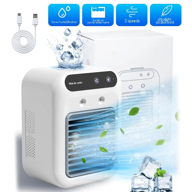 ✨Last Day 49% OFF - Portable Air Conditioners, 3-In-1 Cooling Fan with 2-Speed Mist Fan