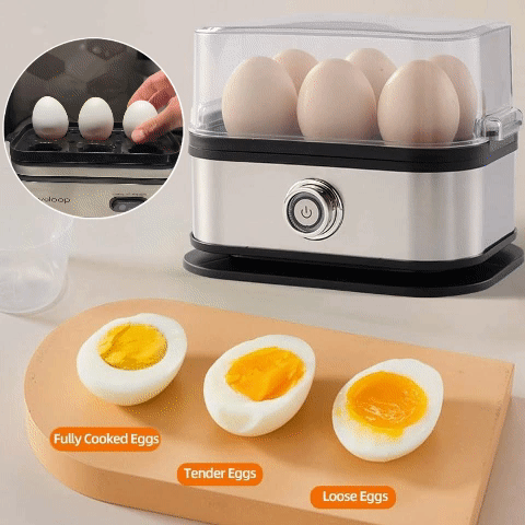 🏆Flash Sale⚡ 50K+ SOLD! Almost Gone-💥Effortless Egg Cooking with the Ultimate Stainless Steel Egg Cooker 🍳✨，Best gifts