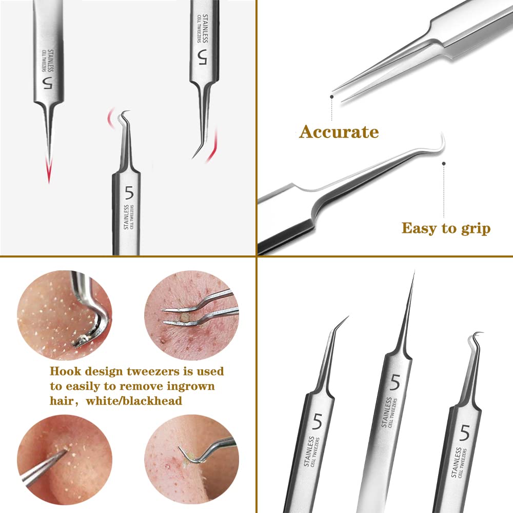 💥Professional Facial Blackhead Remover Tweezers