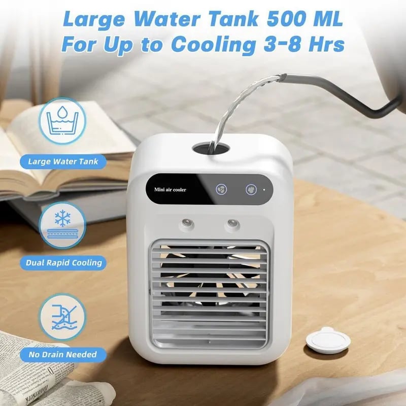 ✨Last Day 49% OFF - Portable Air Conditioners, 3-In-1 Cooling Fan with 2-Speed Mist Fan