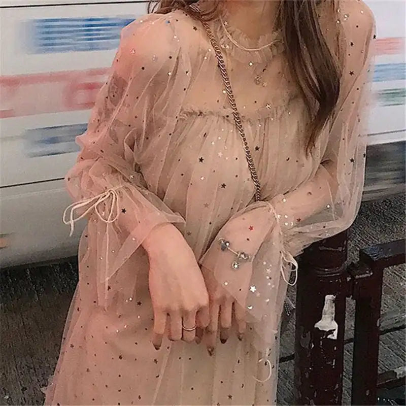 Robe de fée pour femme avec jupe en filet printemps-été