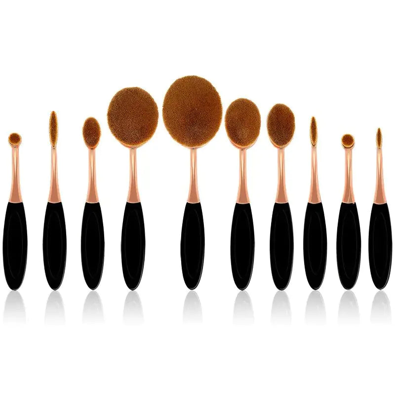 Ensemble de 10 pinceaux de beauté ovales Beauty Experts
