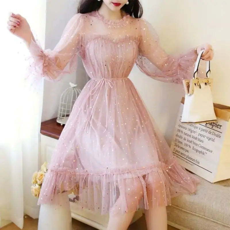 Robe de fée pour femme avec jupe en filet printemps-été